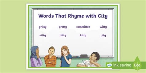things that rhyme with city.